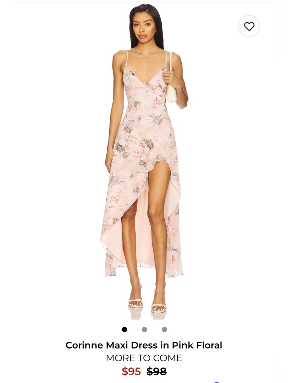 REVOLVE Floral Pink High-Low Maxi Dress